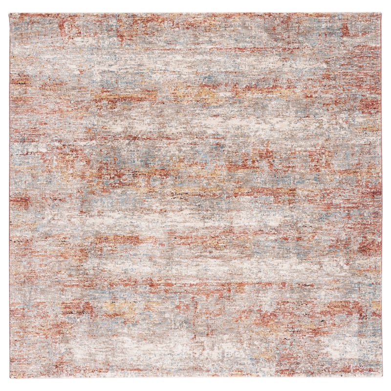 SAFAVIEH Valencia Ardita Vintage Rug - 6'4" Square - Beige/Rust