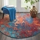 preview thumbnail 63 of 64, Nourison Celestial Abstract Ombre Area Rug 4' x Round - Blue/Red - Round