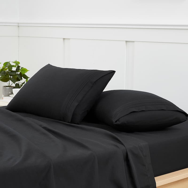 Sweet Home Collection Luxury Embroidered Ultra Soft Microfiber Pillowcases 2 Pack