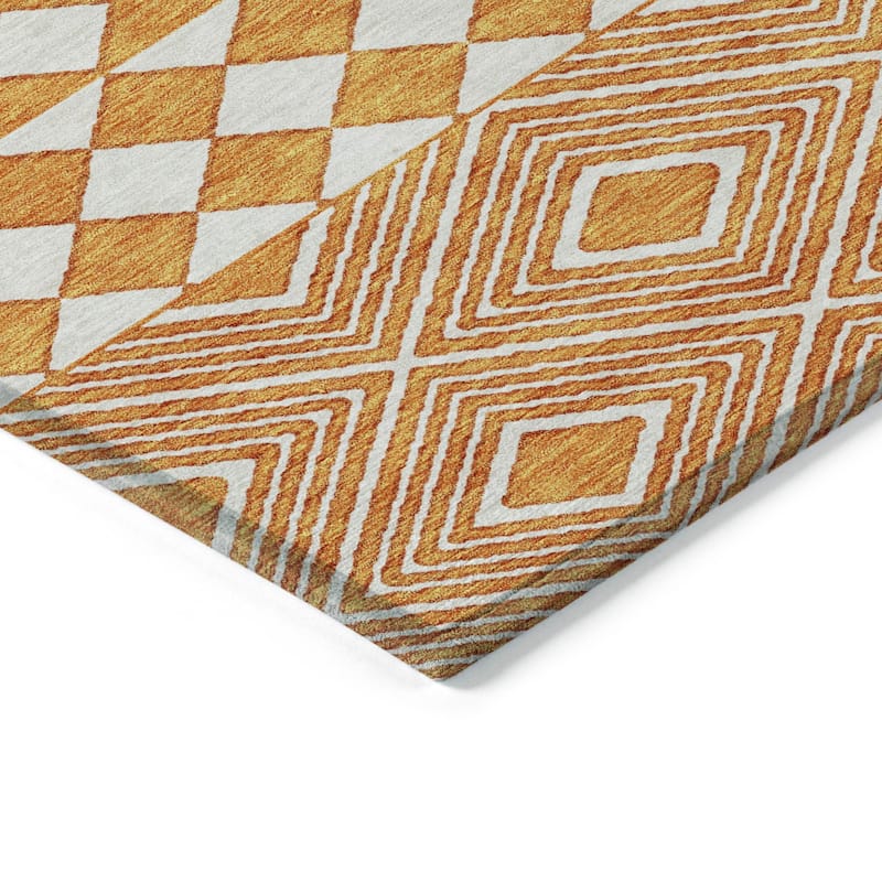 Machine Washable Indoor/ Outdoor Chantille Moroccan Boho Rug