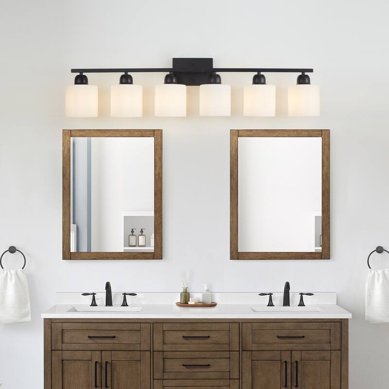 6-Light Bathroom Vanity Light, Bathroom Light Fixtures, 38" Modern Brushed Vanity Lighting Fixtures