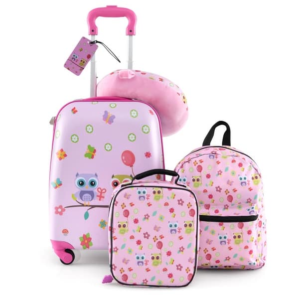 5 Piece Kids Luggage Set with Backpack, Neck Pillow, Name Tag and Lunch Bag - 15" x 12" x 29-32" - Bed Bath & Beyond - 40839363 5 Piece Kids Luggage Set with Backpack, Neck Pillow, Name Tag and Lunch Bag - 15" x 12" x 29-32" - Bed Bath & Beyond - 40839363