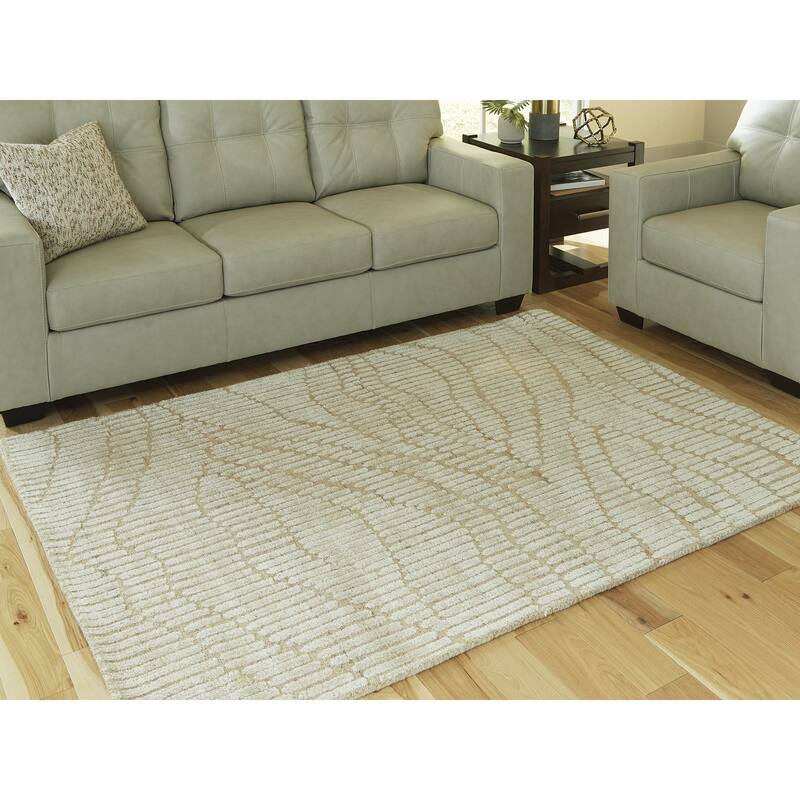 Signature Design by Ashley Jaseena Beige/Tan Area Rug - 60" W x 84" D x 0.28" H