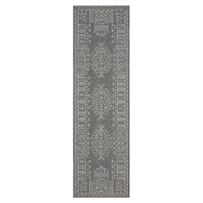 Terra by Obeetee Pavilion Medallion Rug - Cream/Onyx - 2'2" x 7'6"