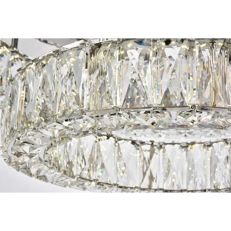 Monroe Collection Flush mount D25.6" H10" Chrome Finish