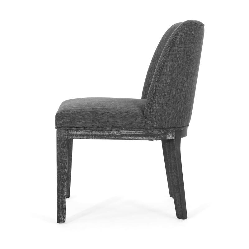 Modern Set of 2 Dining Chairs with Fabric Cushioned Seat Backrest, Solid Wood Frame for Dining Room Living Room and Bedroom