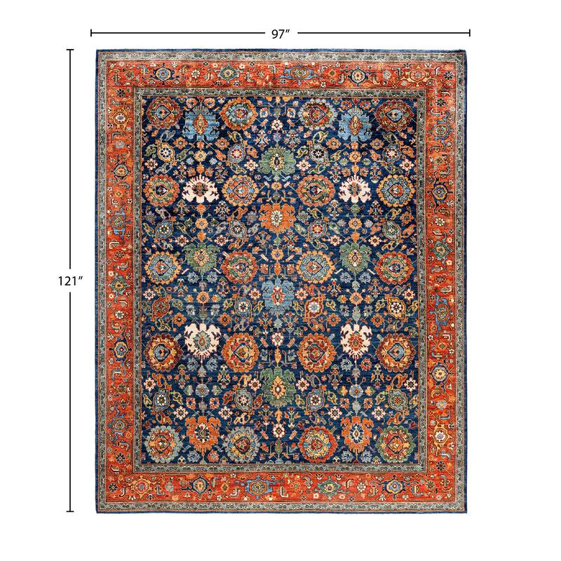 Serapi One-of-a-Kind Hand-Knotted Area Rug - Blue - 8' 1" x 10' 1"