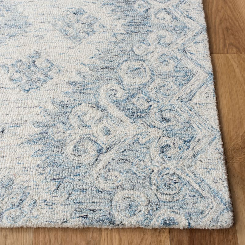 SAFAVIEH Handmade Micro-Loop Stella Modern Wool Rug - 5'