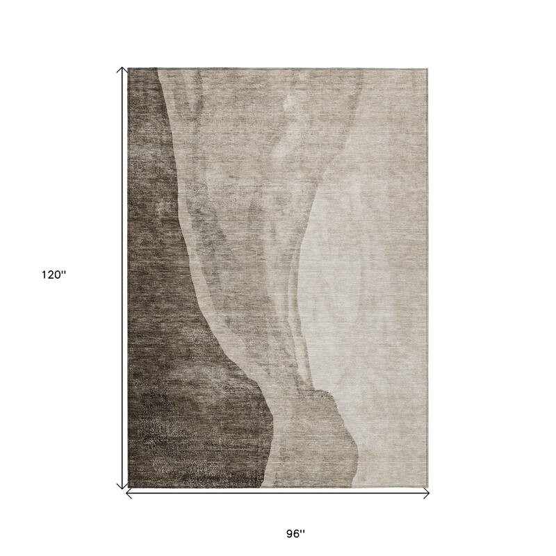 HomeRoots Abstract Transitional Rectangle Outdoor Rug