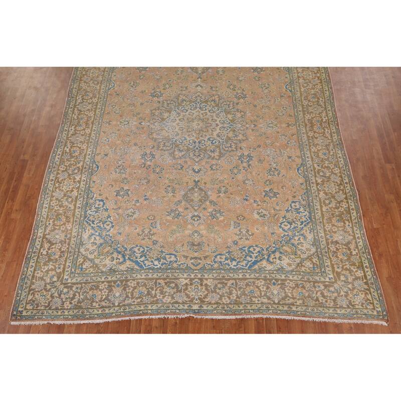 Najafabad Vintage Persian Area Rug Handmade Wool Carpet - 9'6" x 12'11"