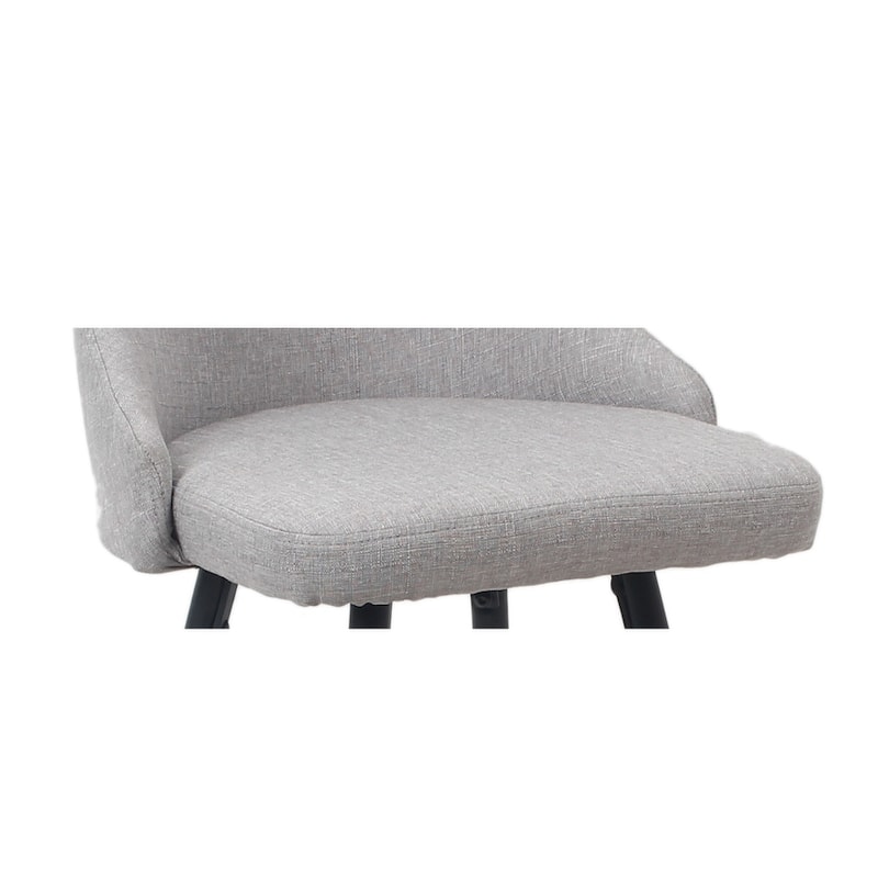 Sanas Grey Upholstered Full Back Dining Bar Chairs (Set of 2)
