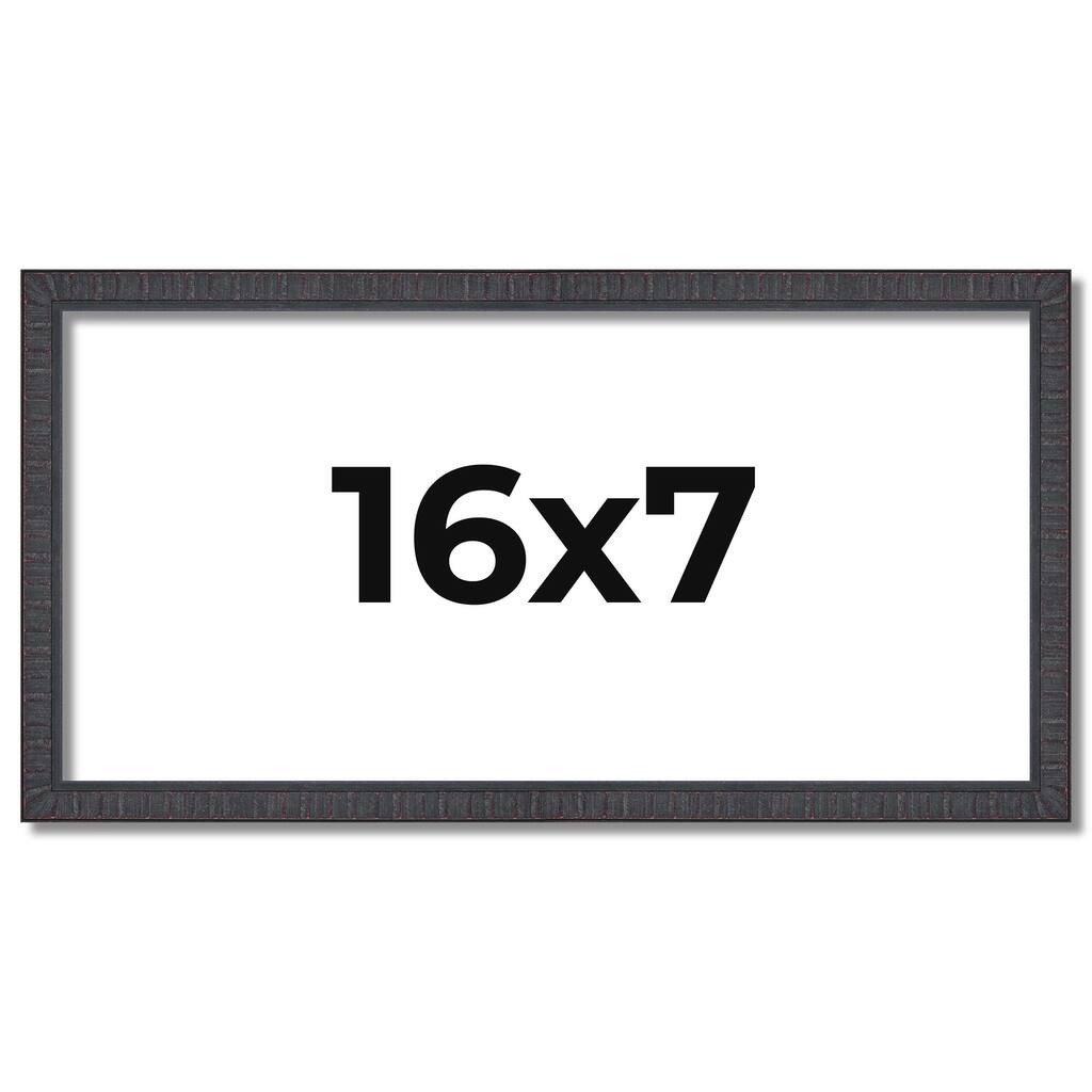 16x7 Frame Brown Solid Wood Picture Frame - Complete Modern Photo