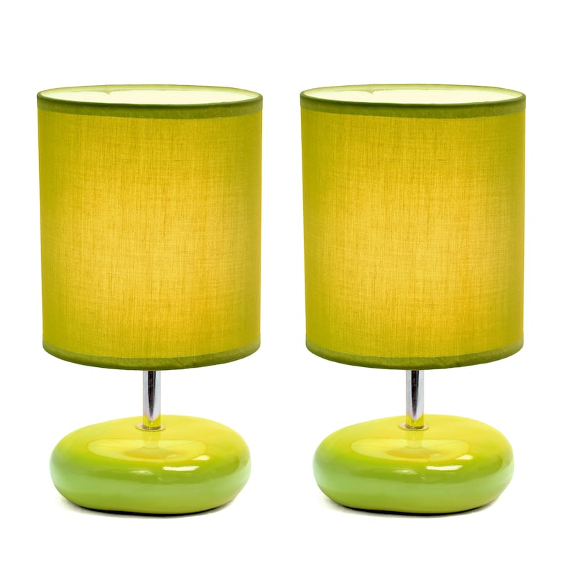 Creekwood Home 10.24" Traditional Mini Round Rock Table Lamp - 10.24