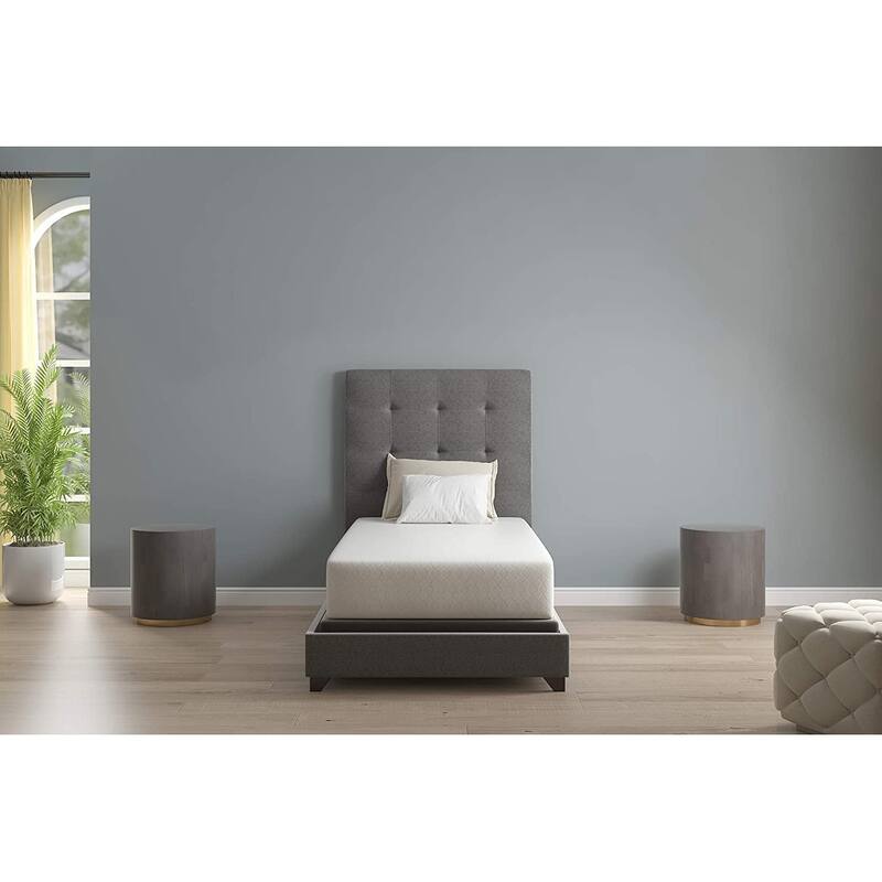 Twin Size Chime 10 Inch Medium Firm Memory Foam Mattress with Green Tea & Charcoal Gel