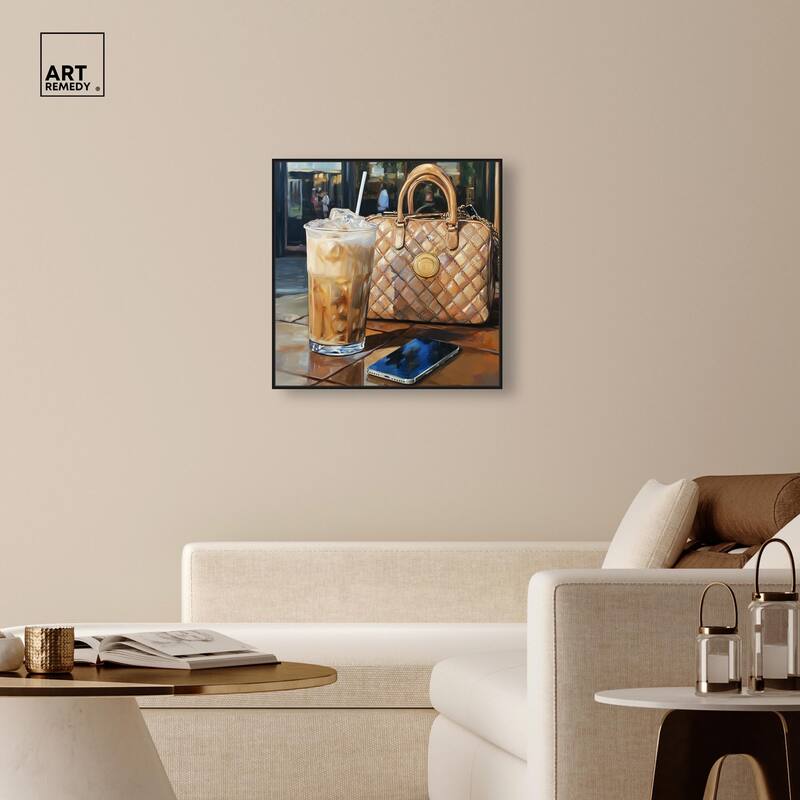 Out For Some Iced Coffee Canvas by Art Remedy