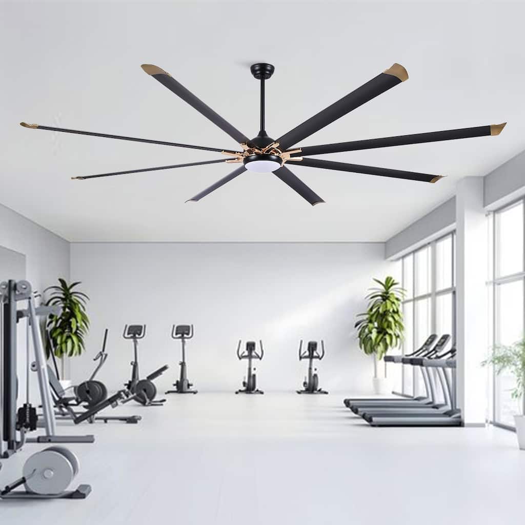 72/84/100 Inches Ceiling Fan with Light, 6-Speed Remote Control, Dimmable 3-Color Temperature, Reversible Indoor or Outdoor