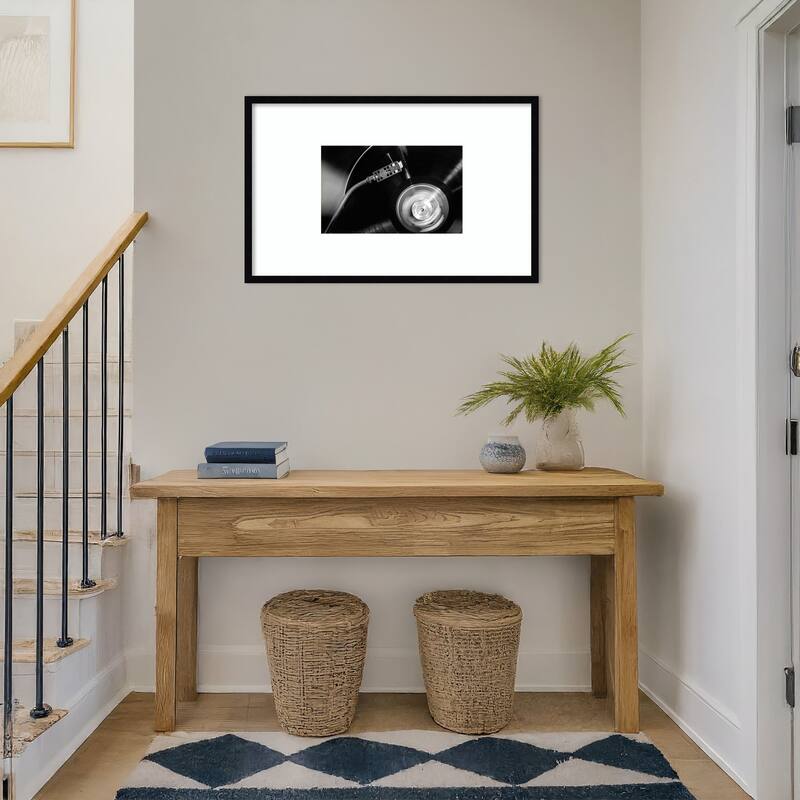 Vinyl No. 2 by Pictufy Studio III Wood Framed Wall Art Print