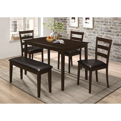 Guillen 5-piece Rectangular Capuccino Dinning Table Set