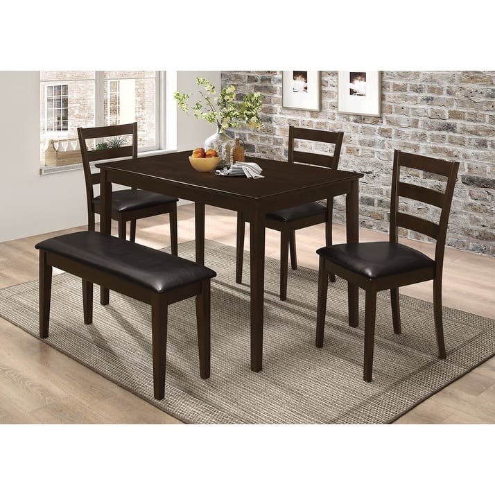 Guillen 5-piece Rectangular Capuccino Dinning Table Set