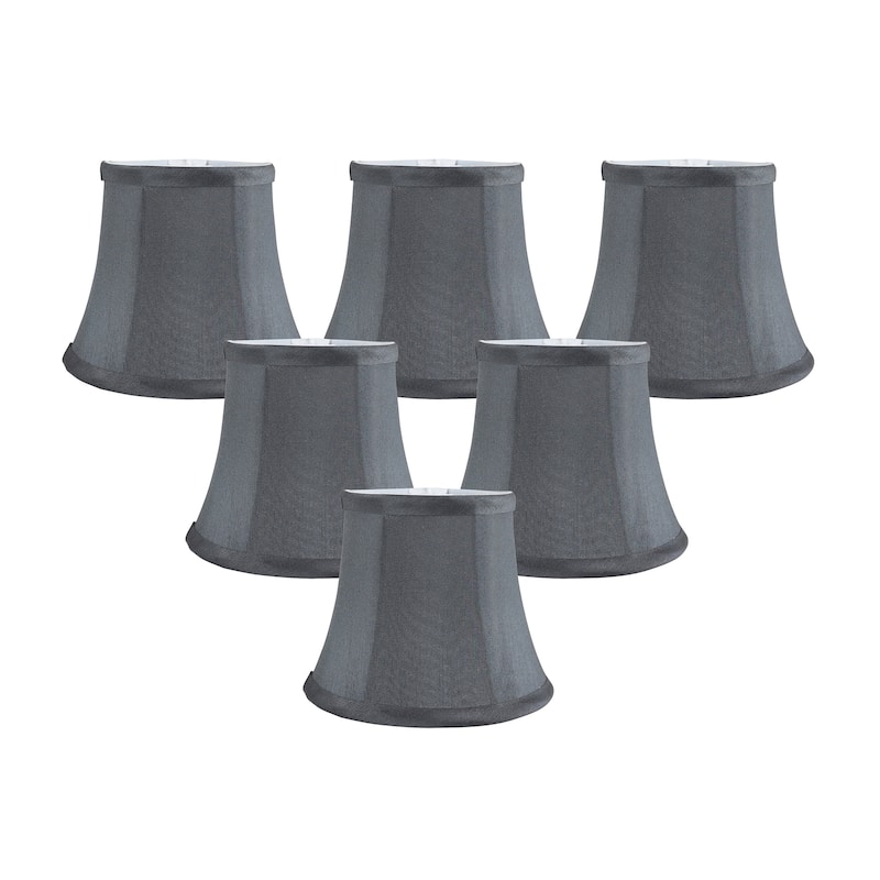 Meriville Faux Silk Clip On Chandelier Lamp Shades, 4-inch by 6-inch by 5-inch