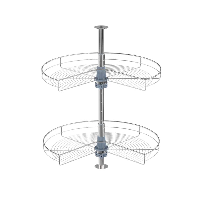 Dowell Lazy Susan 24" Diameter - 270 Degree Double Rack Stainless Steel
