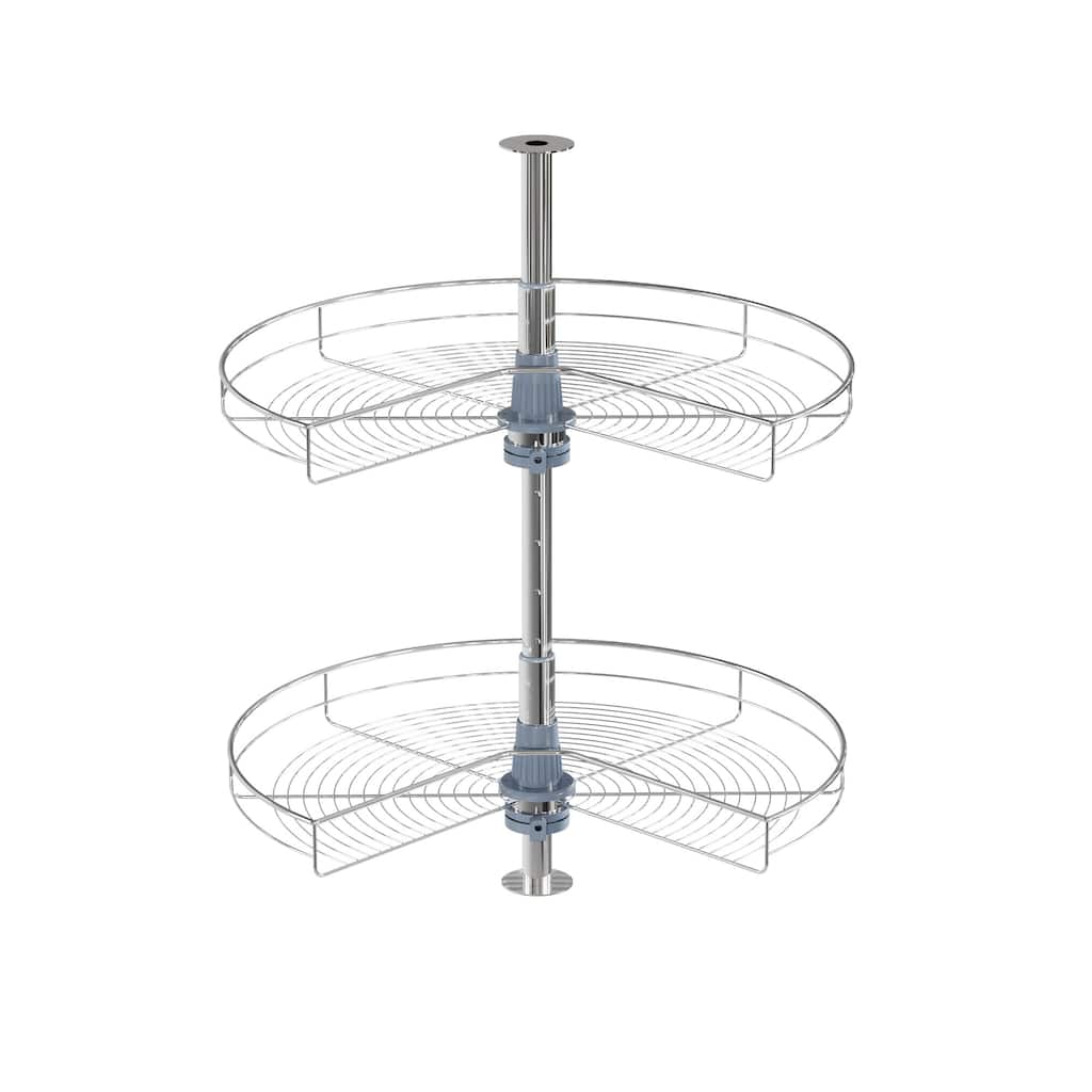 Dowell Lazy Susan 24" Diameter - 270 Degree Double Rack Stainless Steel