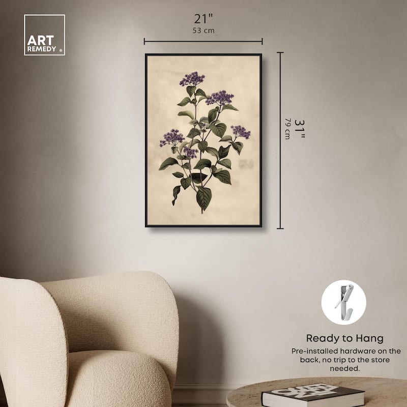 Purple Hydrangea Canvas by Art Remedy