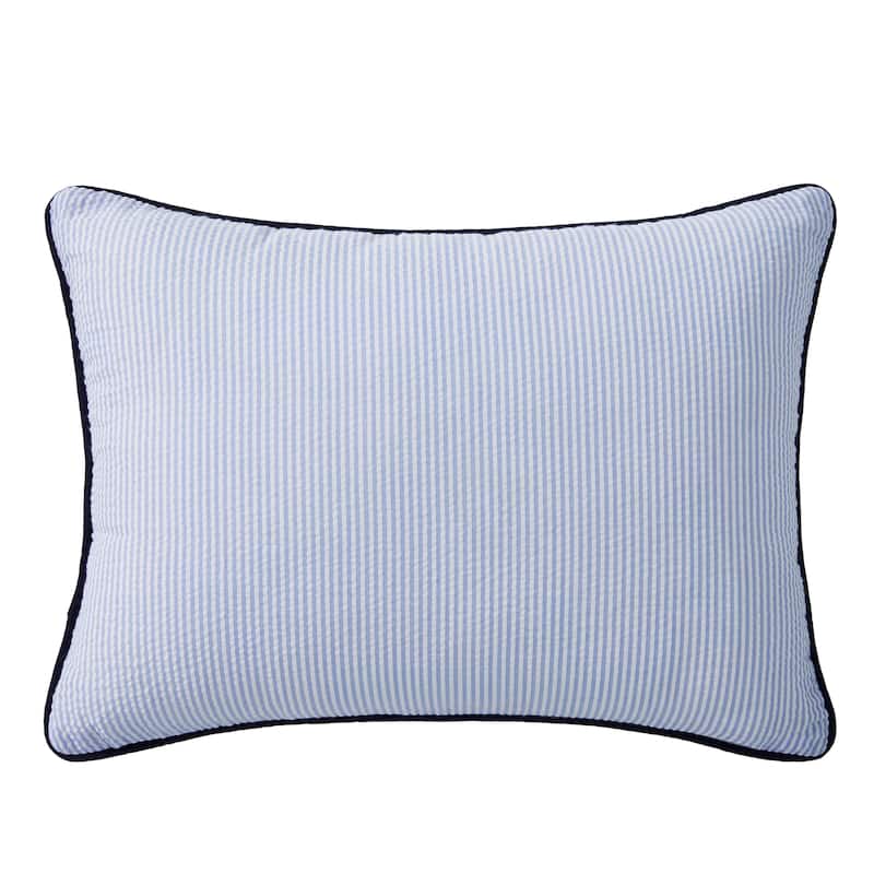 Tommy Hilfiger Rectangular Decorative Throw Pillows - Removable Cover with Hidden Zipper Closure