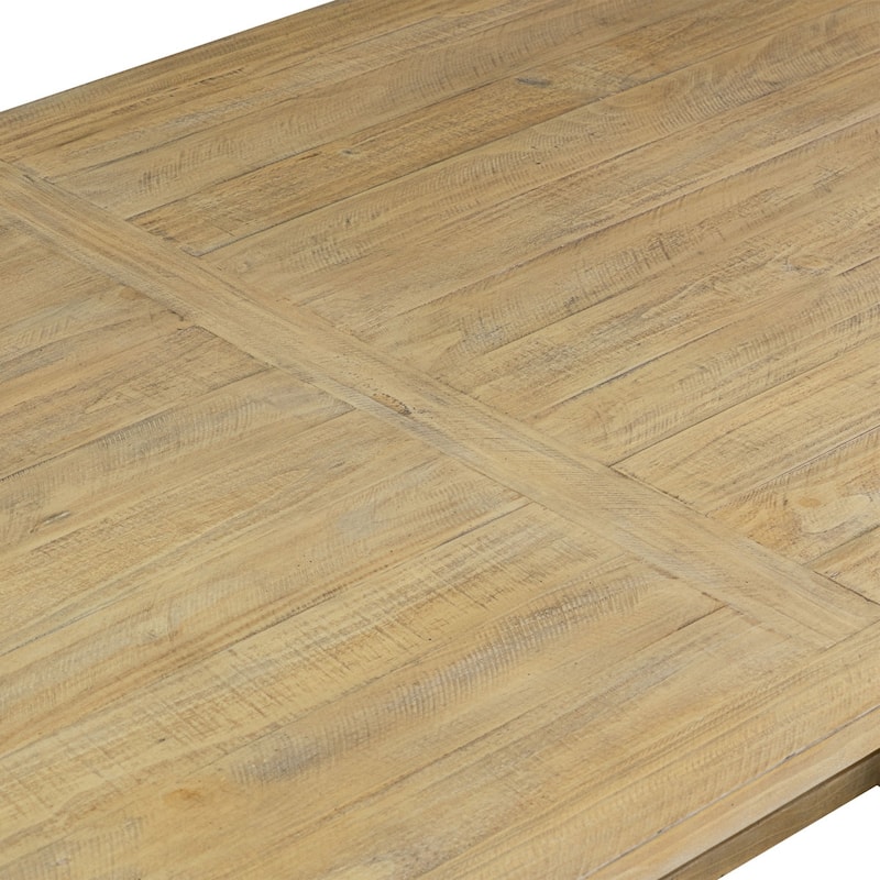 Poly & Bark Combe Solid Pine Wood Extension Dining Table (82.5" - 122")