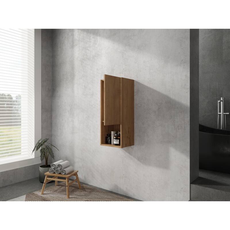 Modern Wall-Mounted Bathroom Side Cabinet with Soft Close Doors, Space-Saving Storage Cabinet Floating Cabinet
