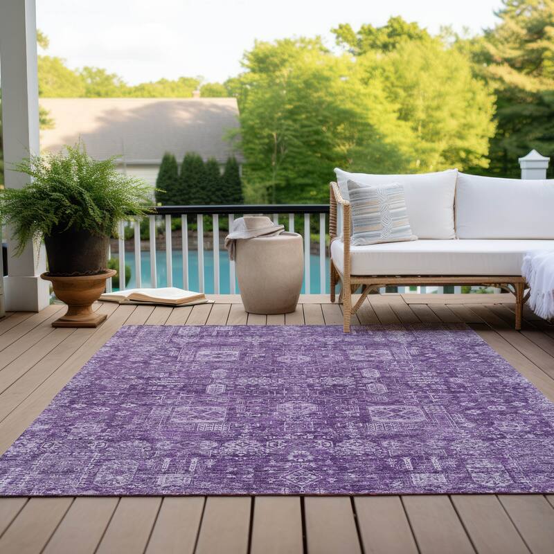 Machine Washable Indoor/ Outdoor Chantille Traditional Vintage Rug