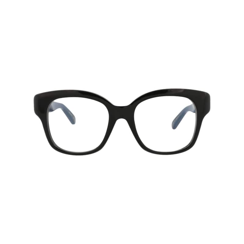 Pomellato Square-Frame Recycled Acetate Optical Frames, Transparent Lens, Shiny Solid Black Frame