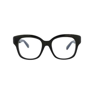 Pomellato Square-Frame Recycled Acetate Optical Frames, Transparent Lens, Shiny Solid Black Frame