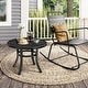 preview thumbnail 7 of 12, Outdoor Cast Aluminum Patio Side Table Round Table with Umbrella Hole - 24.02" Dia. x 17.52" H