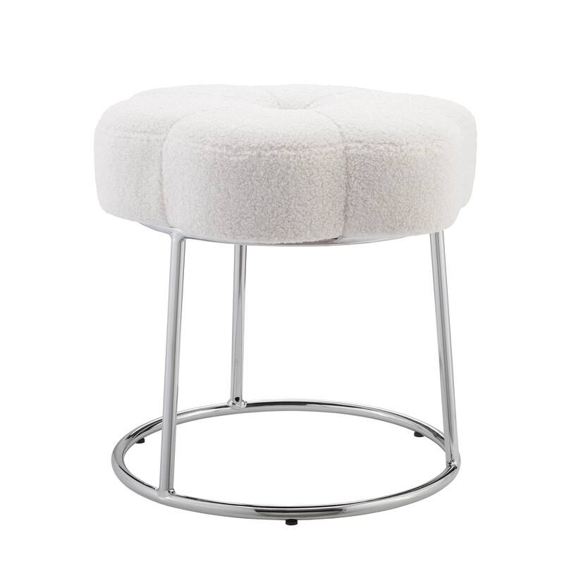 Bonnie Sherpa Daisy Vanity Stool