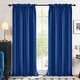 preview thumbnail 24 of 85, Deconovo Solid Rod Pocket Curtain Panel Pair, Set of 4 Panels 52x45 Inch - Royal Blue