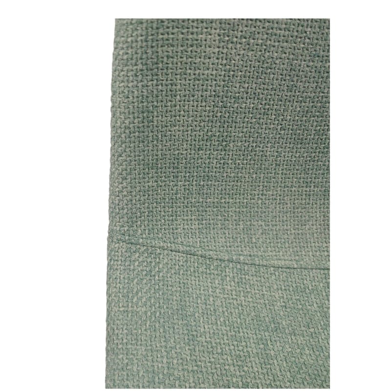 Set of 4 Light Green Linen Upholstery Dining Chairs with Black Metal Frame and High Backrest - 16.54”L x 16.15”W x 33.5”H