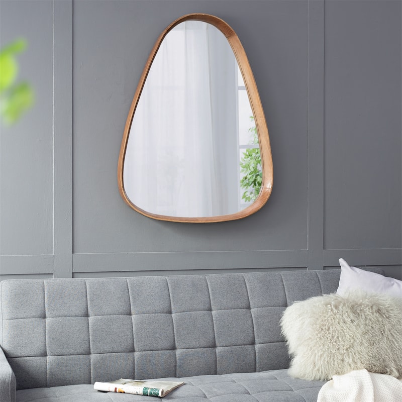 Irrgeular Mirror with Wood Frame