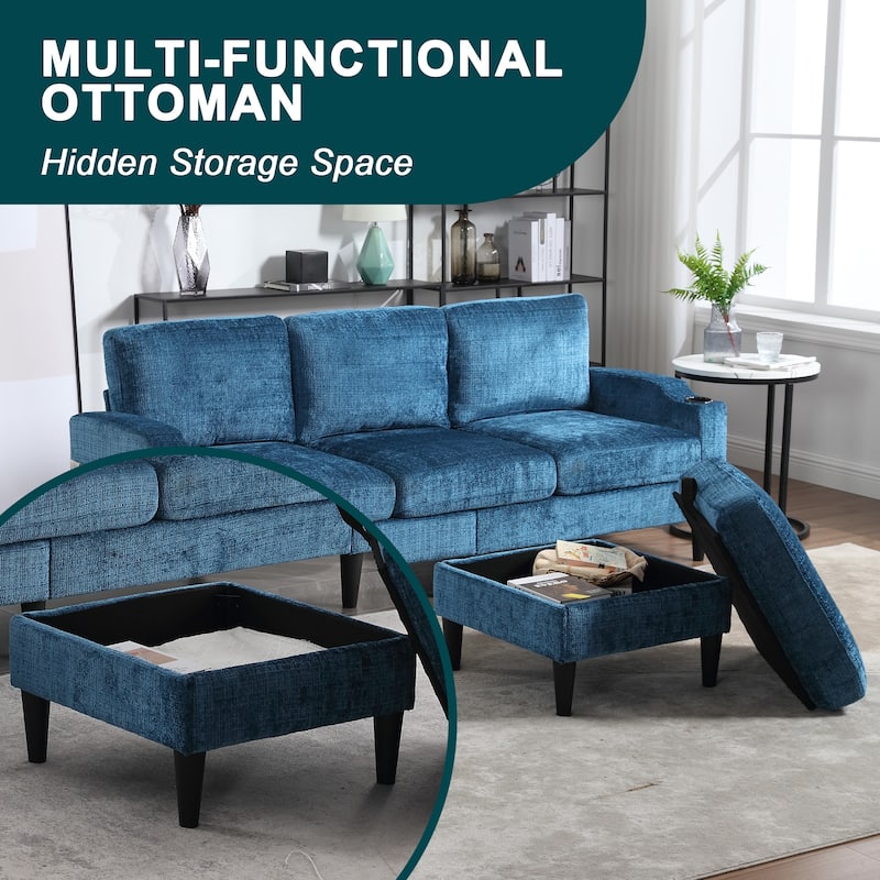 HOMEFUN storage sofa /Living room sofa cozy sectional sofa