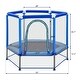 preview thumbnail 3 of 3, 55'' Toddlers Trampoline with Safety Enclosure Net and Balls, Indoor Outdoor Mini Trampoline for Kids