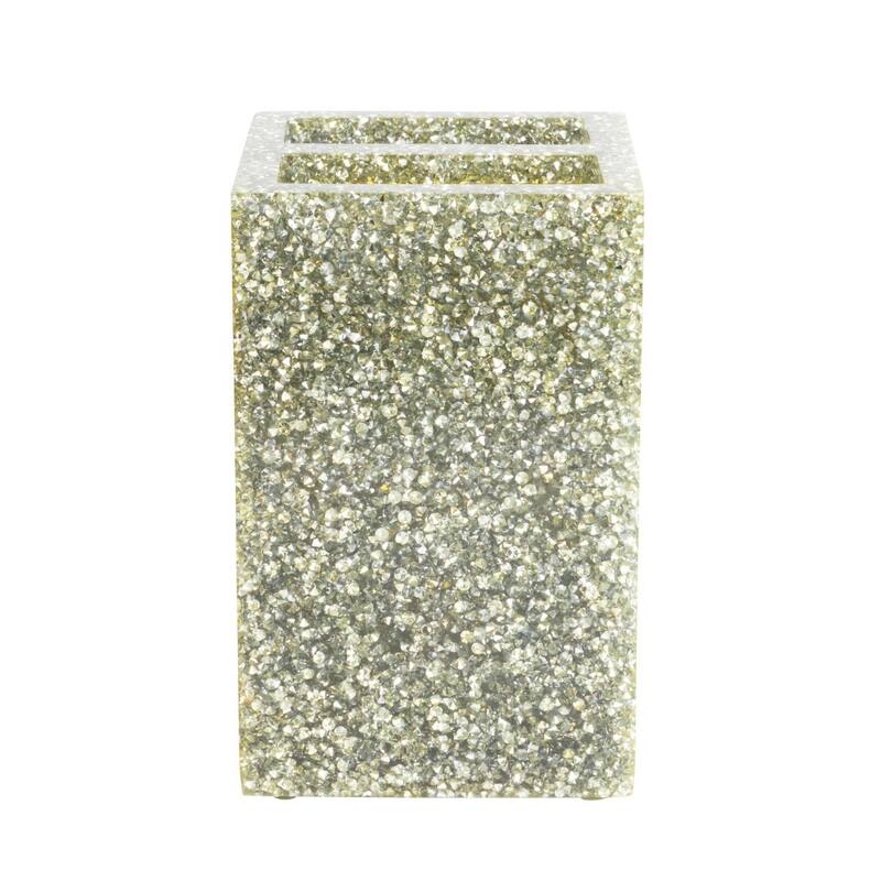 Sparkles Home Luminous Rhinestone Toothbrush Holder - Silver