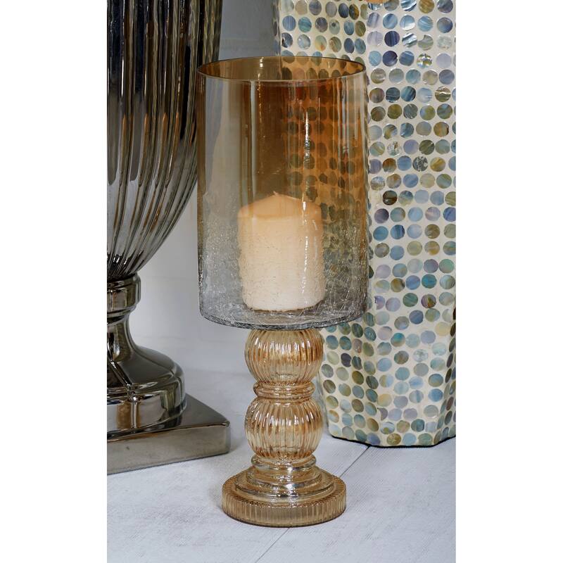 Glass Traditional Hurricane Lamp 16 x 6 x 6 - 6 x 6 x 16