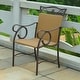 preview thumbnail 4 of 5, Valencia Resin Wicker/ Steel Dining Chairs (Set of 2) Honey