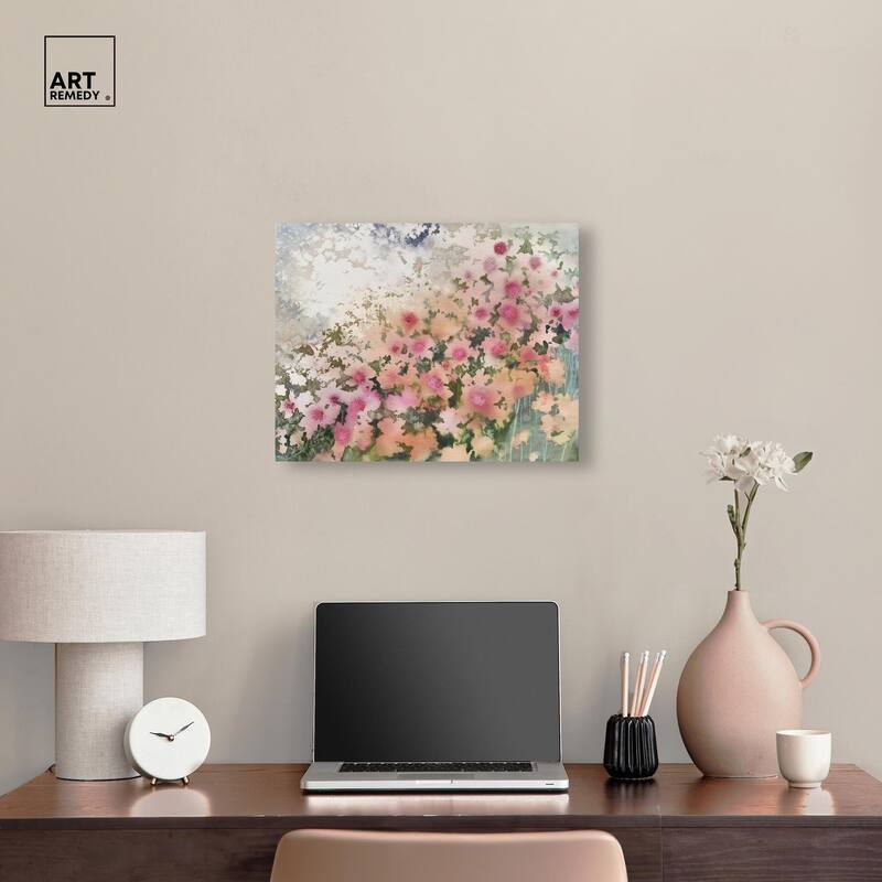 Roseate Remnants Canvas by Art Remedy, Gallery Wrapped