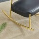 preview thumbnail 36 of 44, Roomfitters Teddy Suede Rocking Chair with Gold Legs, Cushioned Modern Accent Chair for Living Room or Office