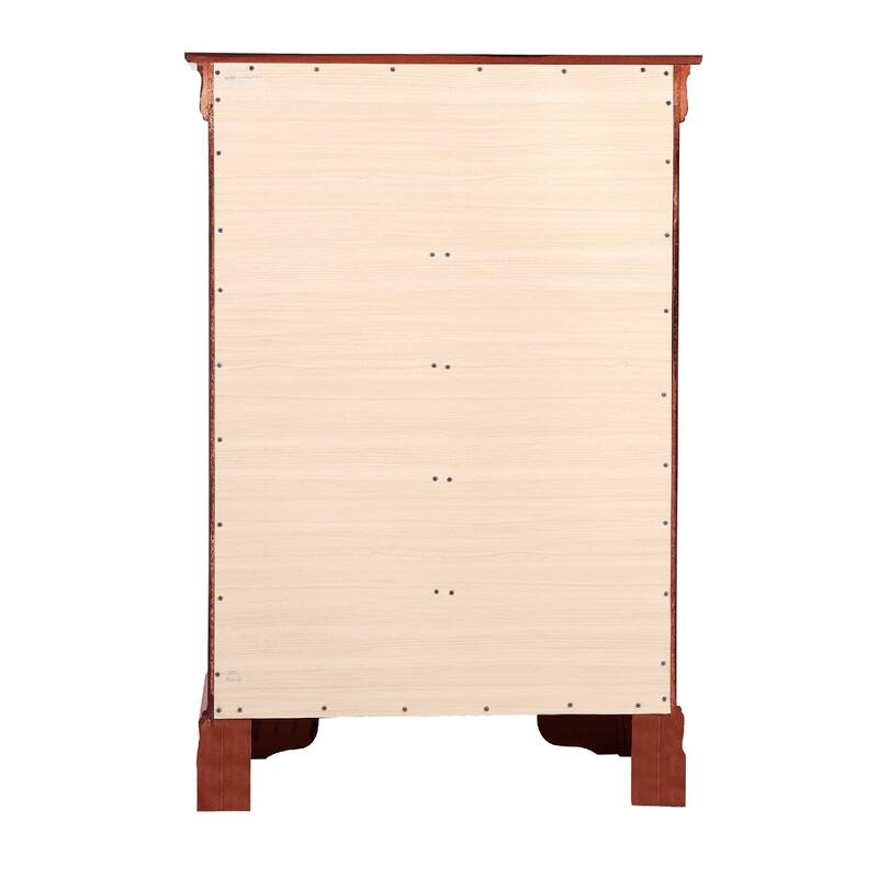 Wooden 5-Dovetailed Drawer Bedroom Chest - 48" - Brown