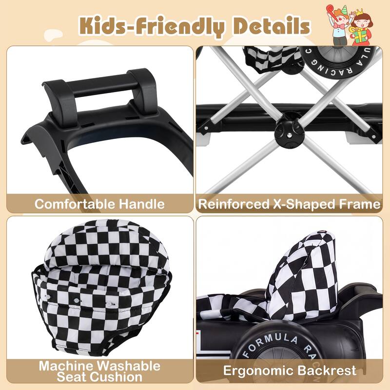 Gymax 4-in-1 Baby Push Walker Activity Center w/3-Level Adjustable