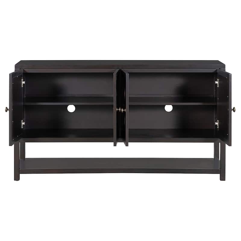60''W Sideboard with Mirrored Doors - N/A