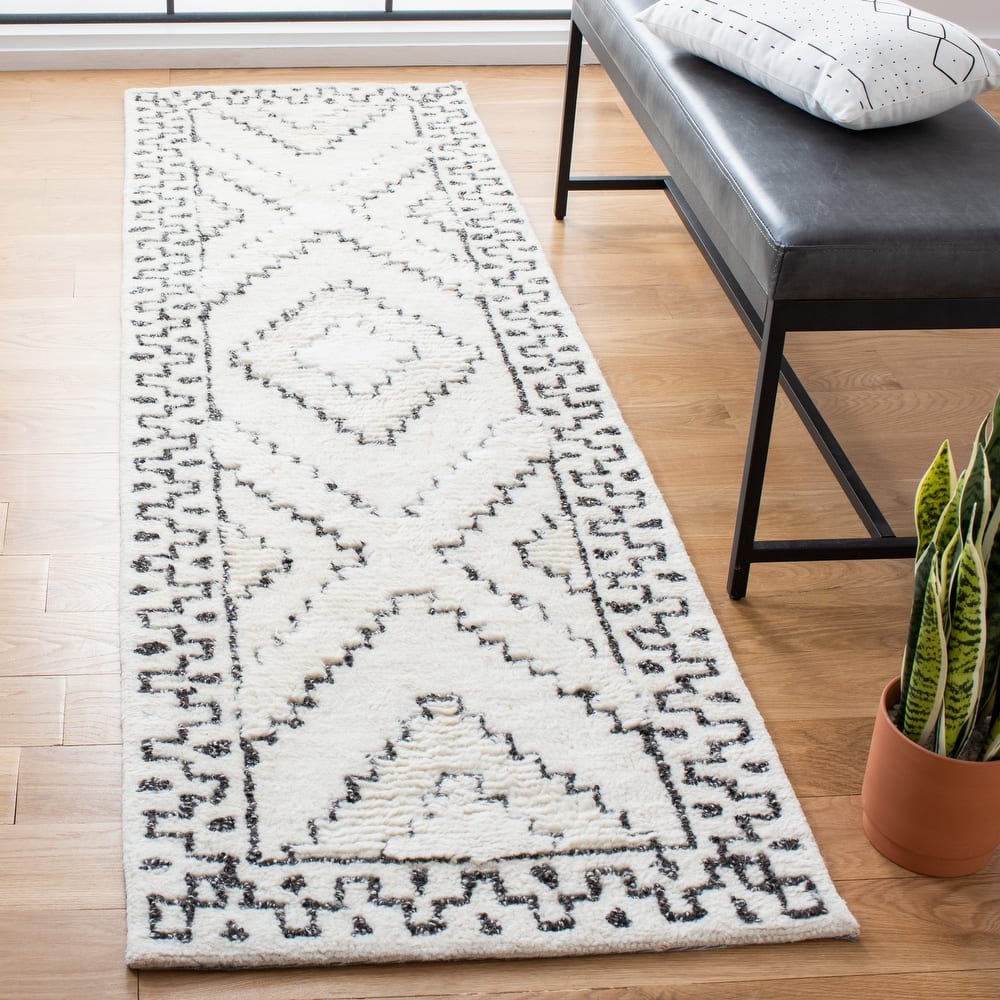 SAFAVIEH Handmade Casablanca Shag Kika Wool Rug
