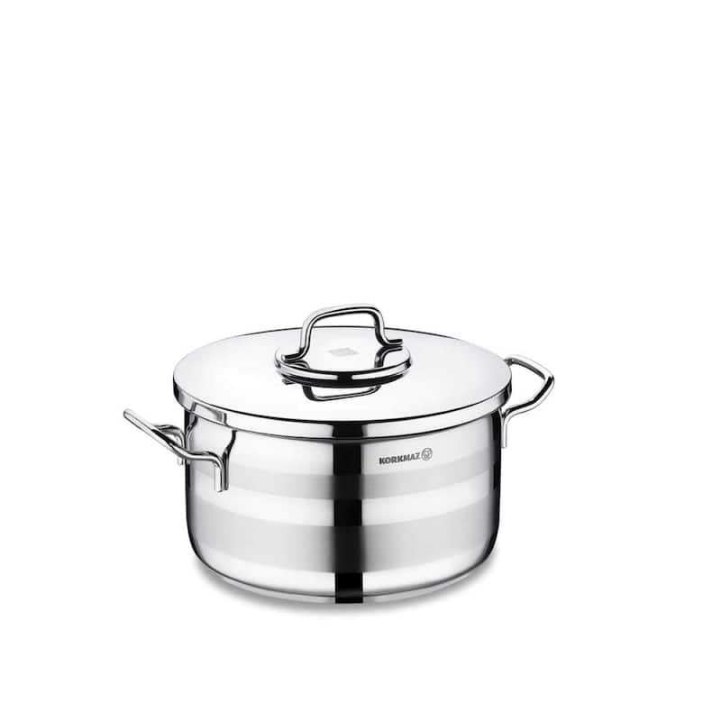 Korkmaz Astra2 Stainless Steel Pot with Lid, High-Performance - 2.75 Quart